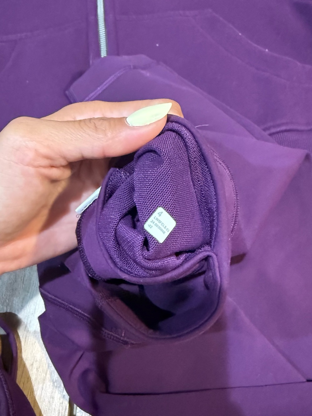 lululemon athletica Kids Deep Purple Hoodie, Leggings & Sports Bra Set - Picture 6 of 8